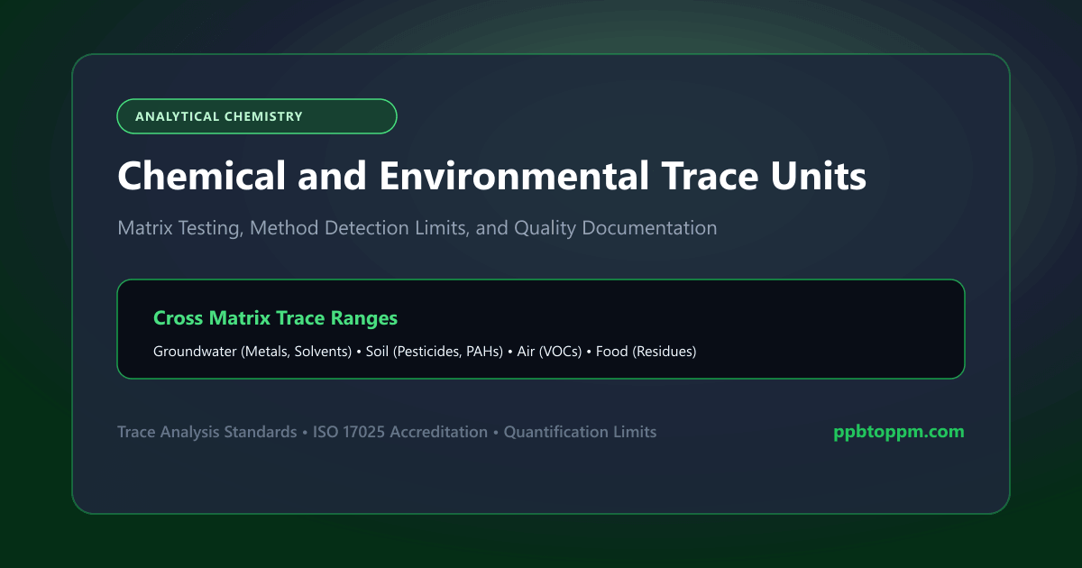 Trace concentration hierarchy in analytical chemistry and environmental reporting