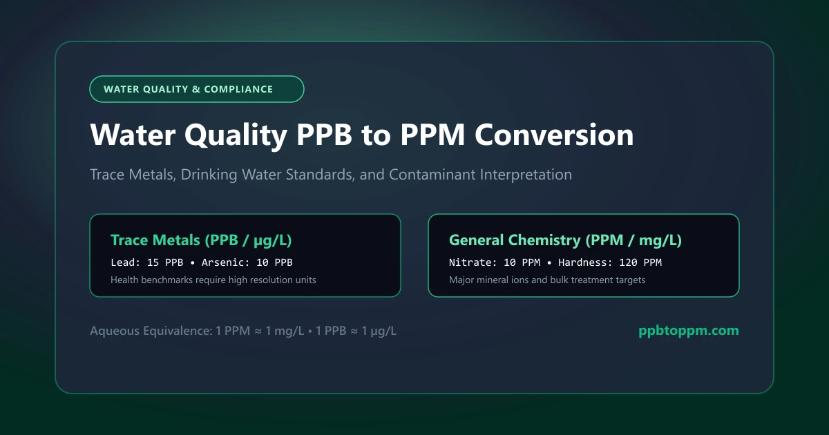 How to Convert PPB to PPM for Water Quality and Contamination Testing